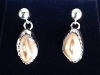 elk ivory sterling silver earrings