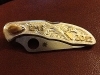 elk ivory sterling silver knife