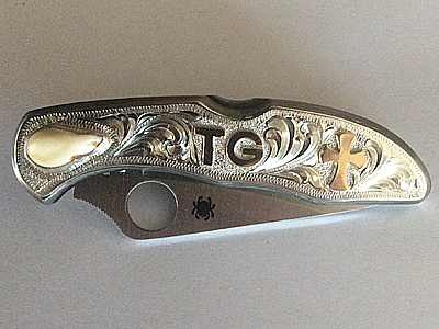 elk ivory silver knife