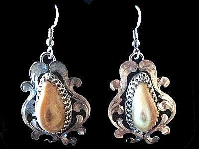 elk ivory earrings