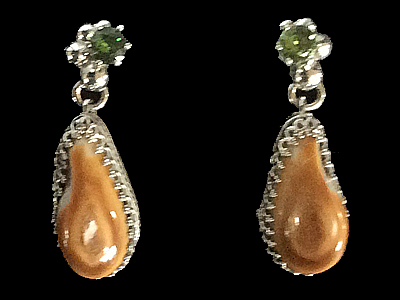 elk ivory earrings