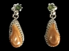 elk ivory sterling silver earrings