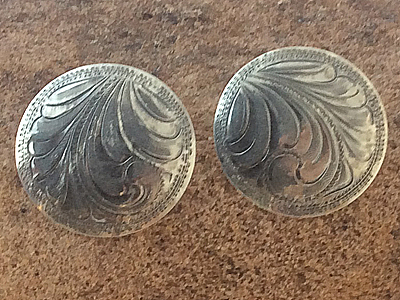 silver round earrings